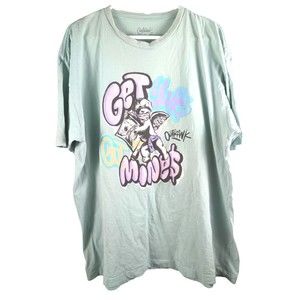 Outrank Mens Sz 2XL Graffiti Print Skating T Shirt
